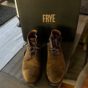 Frye Suede Cap Toe Boots